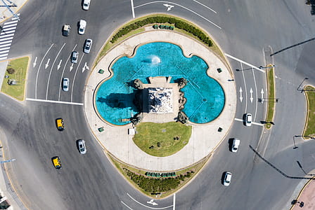 aerial view of green and gray park thumbnail