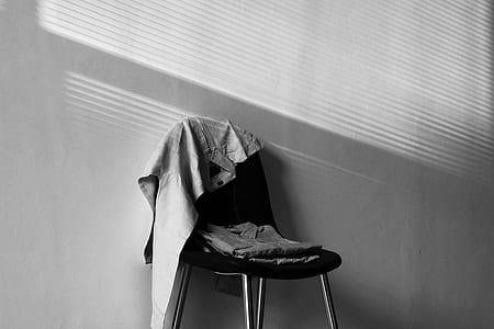 black-and-white, shirt, chair, seat thumbnail