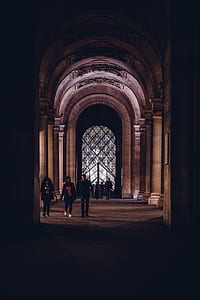 people walking inside brown concrete building during daytime thumbnail