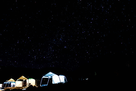 canopy tents under starry night thumbnail