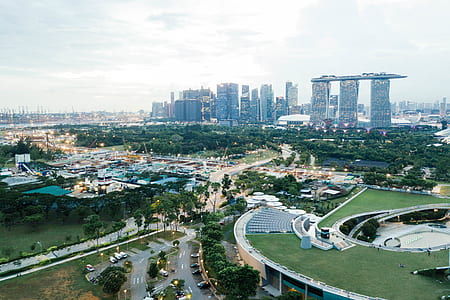 aerial photography of Marina Bay Sands thumbnail
