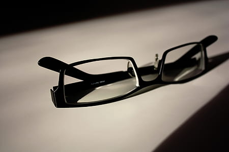 eyeglasses with black frames thumbnail