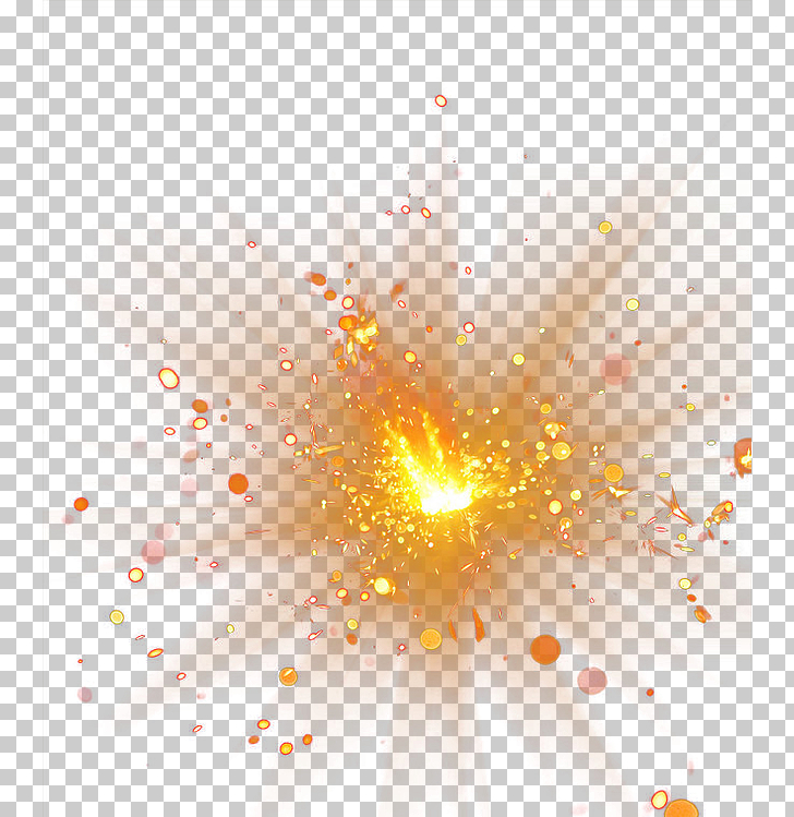 Explosion, Spot light effect, orange designed photo PNG clipart