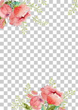 Paper Flower Watercolor painting , Flowers background, pink floral painting PNG clipart