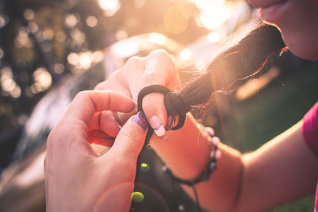 Girl’s Braid In Sunset thumbnail