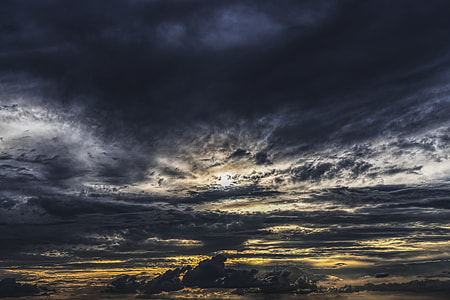 gray clouds during golden hour thumbnail