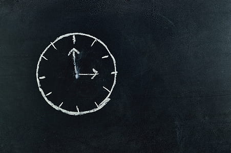 clock at 3 o'clock chalk sketch thumbnail