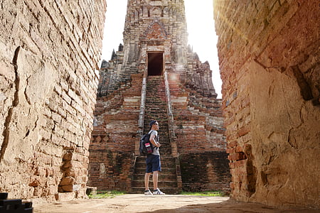 man, person, bricks, travel thumbnail
