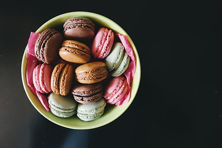 macaroons on bowl during daytime thumbnail