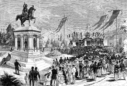 Inauguration of the statue of Charlemagne, 26 July 1868, Liege, Belgium thumbnail
