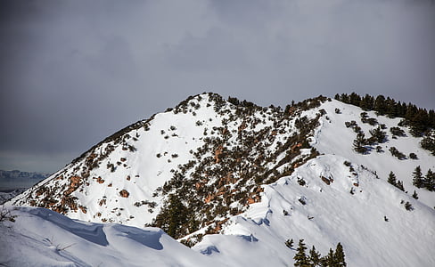 snow covered mountain at daytime thumbnail