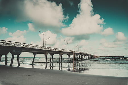 jetty, sea, landscape, nature thumbnail