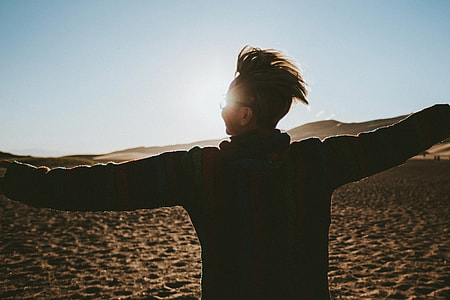 Woman enjoying the view and sun thumbnail