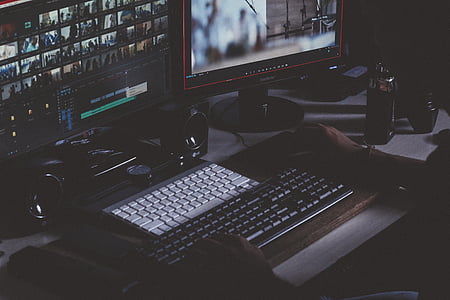 black laptop computer with keyboard thumbnail