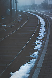 train railway with snows thumbnail