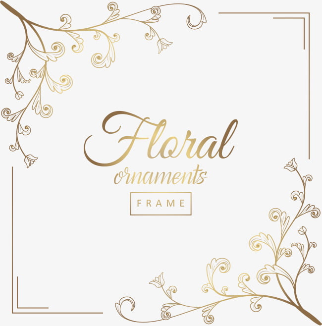 golden european pattern decorative frame eps file