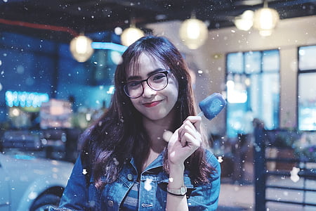 adult, beautiful, blur, city, close-up thumbnail