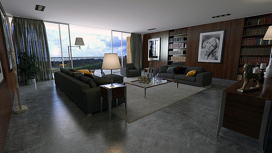 black couch with two armchairs thumbnail