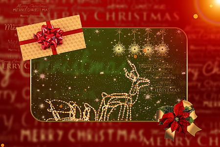 green and red Christmas c ard thumbnail