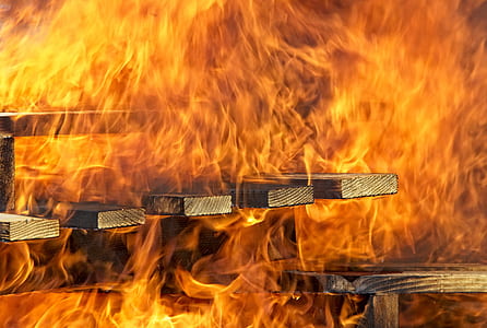 stairs on fire illustration thumbnail