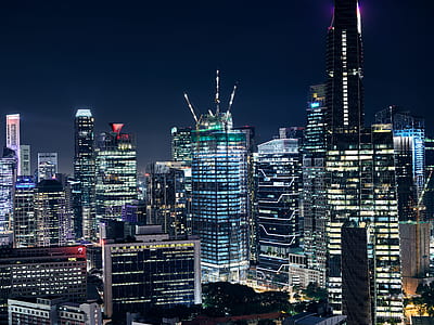 lighted city skyline photography thumbnail