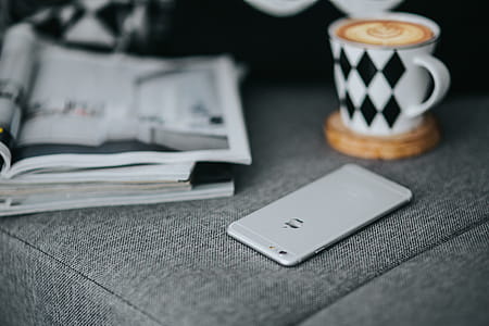 Resting with magazines and cup of coffee thumbnail