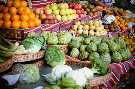 assorted fruit and vegetable display thumbnail