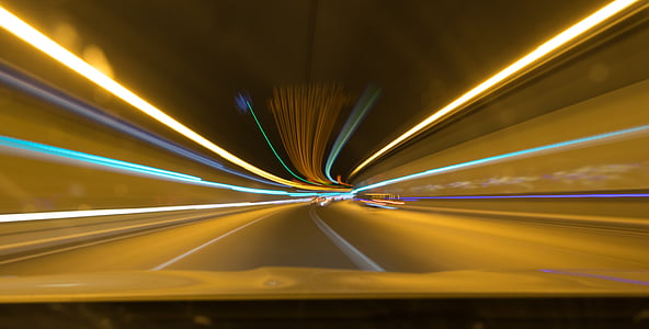 panning photo of tunnel roadway thumbnail