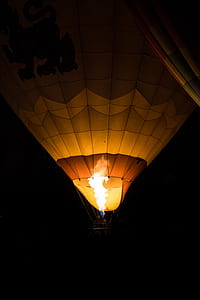 brown hot air balloon with black background thumbnail