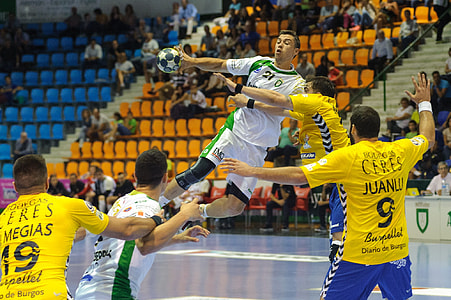 men playing indoor soccer thumbnail