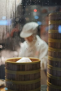 two brown-and-yellow wooden barrels thumbnail
