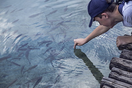 man touching water thumbnail