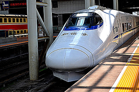white bullet train at train station thumbnail