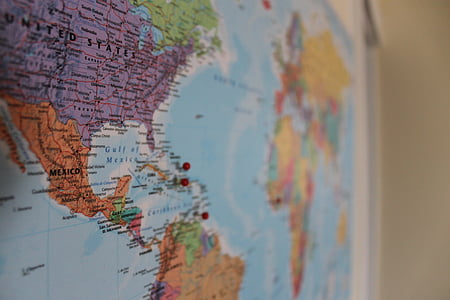 world map selective focus photography thumbnail