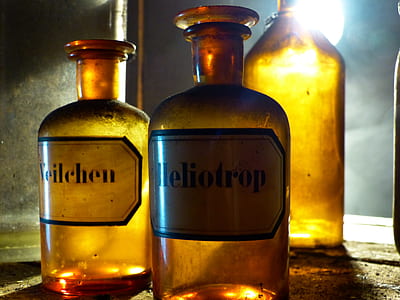 three brown glass bottles thumbnail