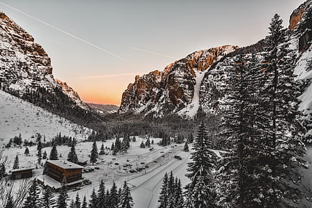 aerial photography of snow-covered mountain thumbnail