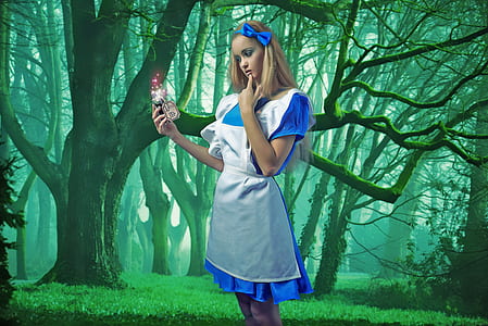 woman standing with forest background thumbnail