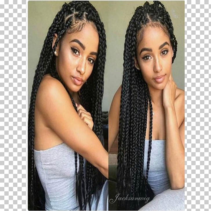 Box Braids Hairstyle French Braid Hair Png Clipart Free