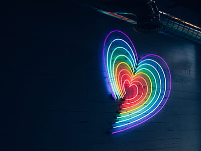 multicolored LED heart wall decoration thumbnail