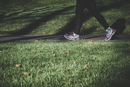 person jogs on yard thumbnail