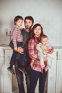 family photo near wall brick thumbnail