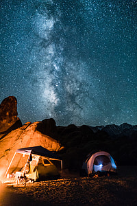 photography of white and black tent thumbnail