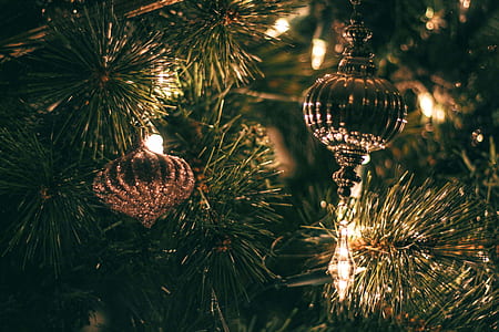 Selective Focus Photography of Christmas Baubles With String Lights thumbnail