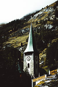 clock tower near on mountain thumbnail