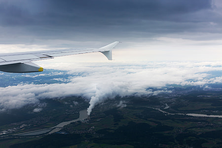 Airplane flying in the sky thumbnail