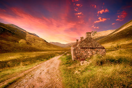 brown concrete house on green grass thumbnail