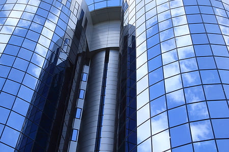 low-angle photography of glass building thumbnail