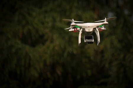 turned-on DJI Phantom Standard in the air thumbnail
