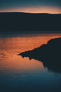 reflection photography of hills near body of water thumbnail