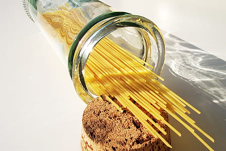 pasta in clear glass container thumbnail